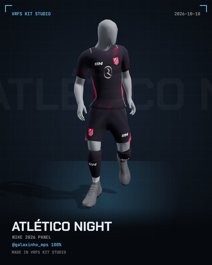 Navy kit with red panels on a 3D player